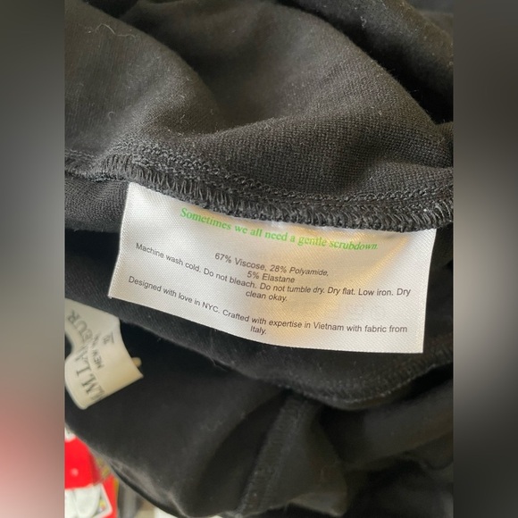 MM LaFleur Black High Waist Ankle Slit Leggings Comfortable Pull On Style - Picture 5 of 6